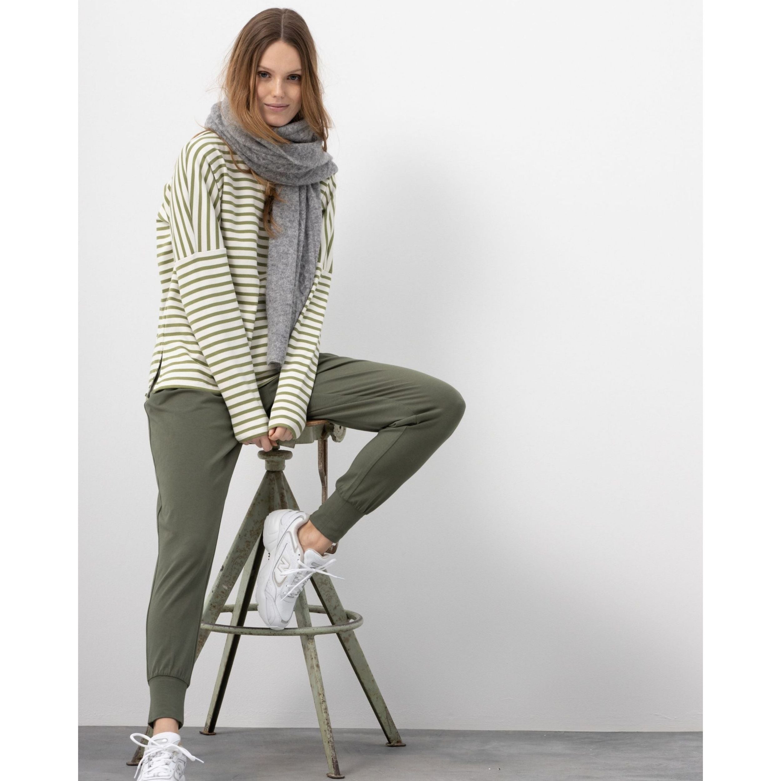 Blue Sportswear Shirt "Annaberg Striped LS Tee"