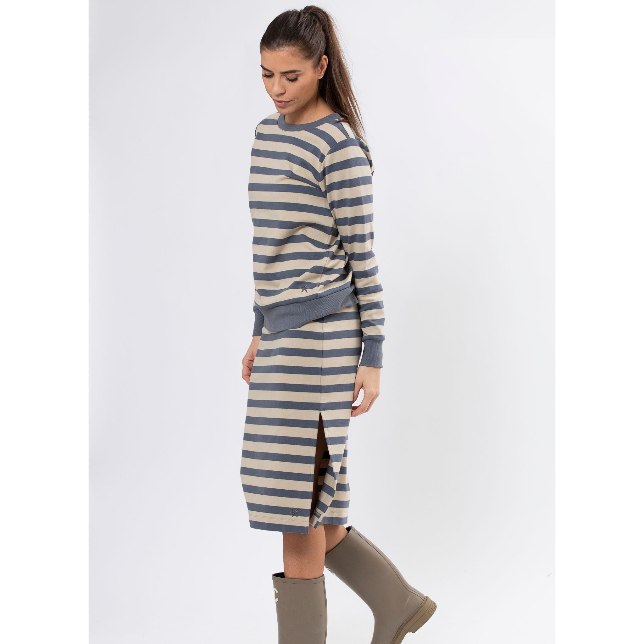 Blue Sportswear Sweater "Basil Striped"