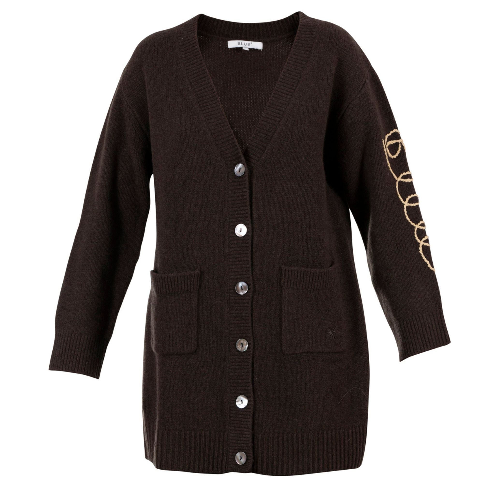 Blue Sportswear Long Strickjacke "Carlton Long Wool Knit Cardigan"