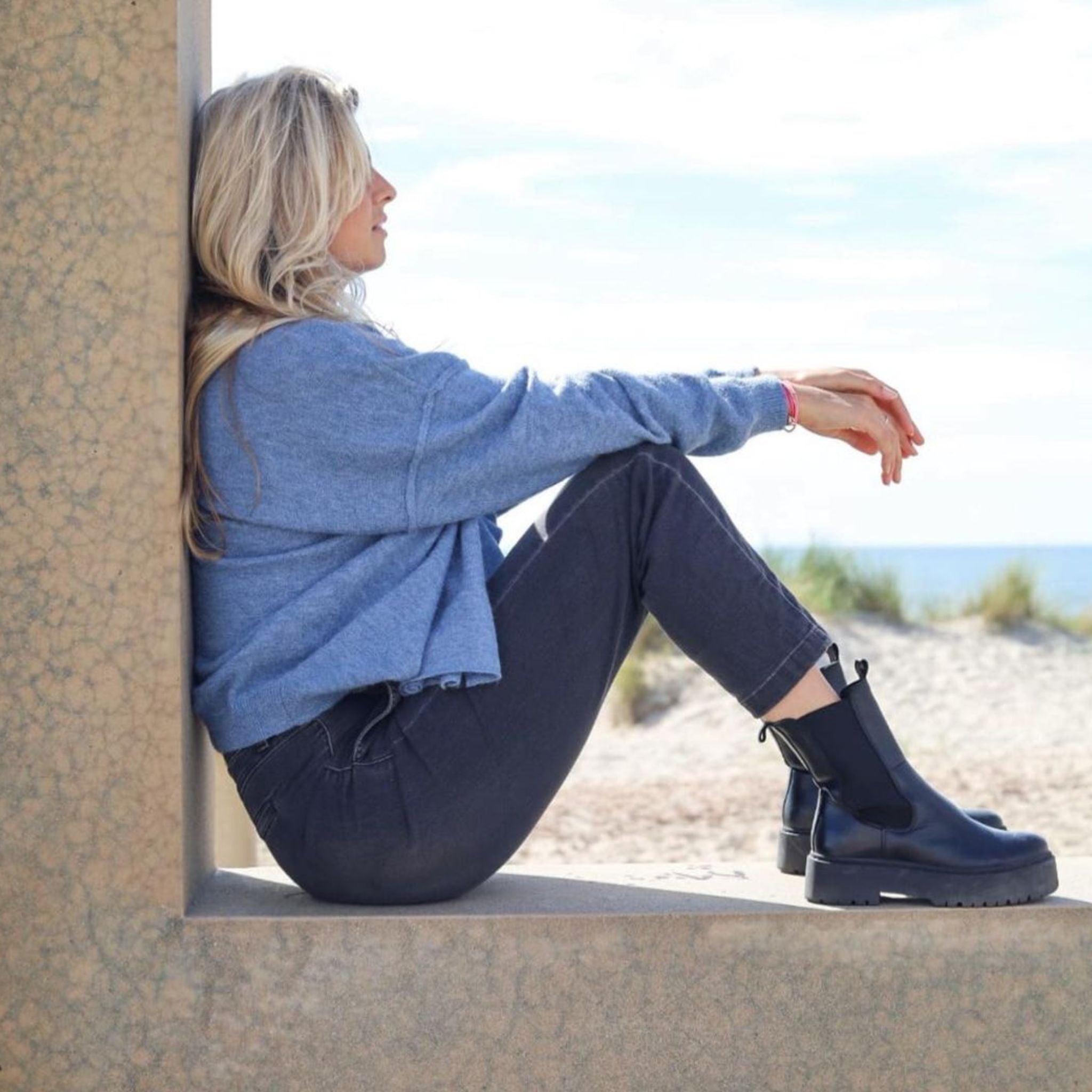 New York Pullover, Rundhals, locker geschnitten, mit Kaschmir-Anteil