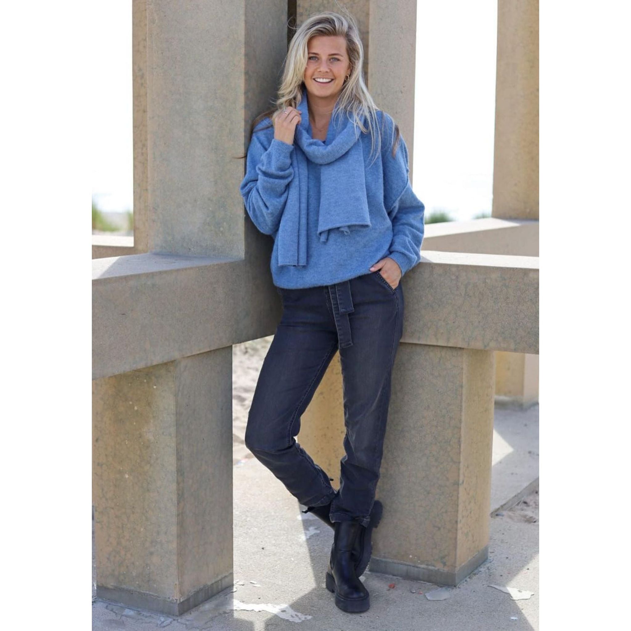 New York Pullover, Rundhals, locker geschnitten, mit Kaschmir-Anteil