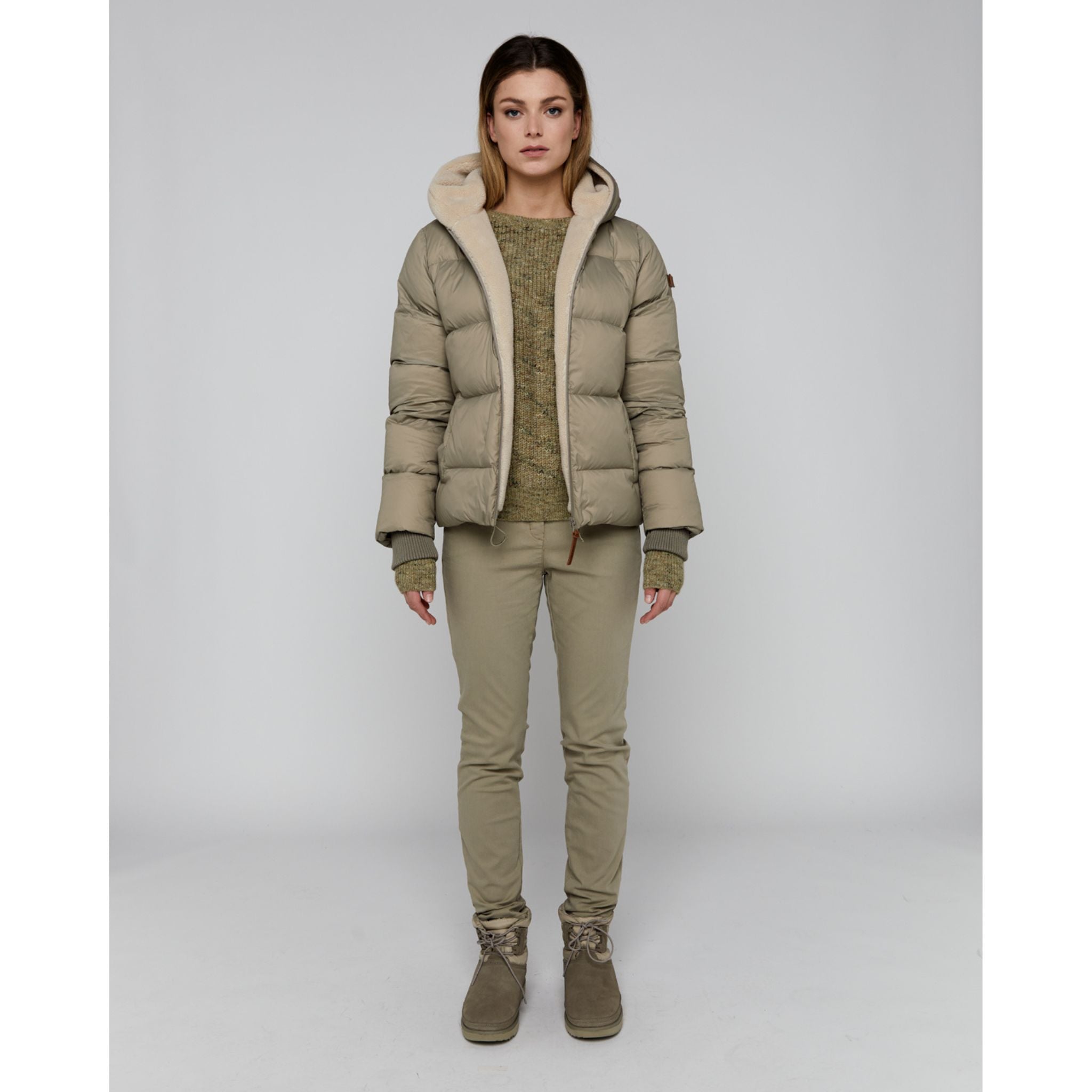 Moscow Design melierter Grobstrickpullover "Miami"