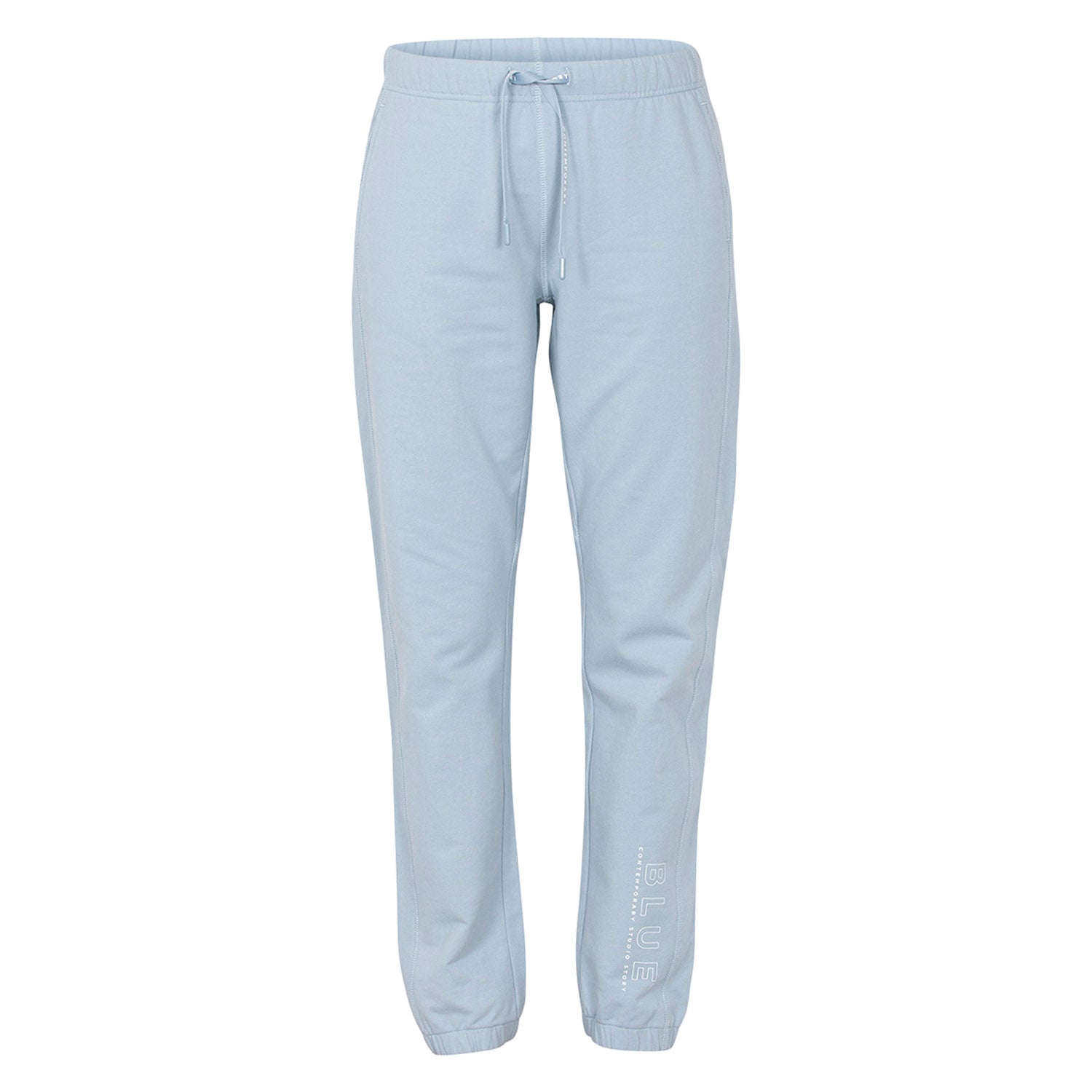 Base Pants Jogger mit Gummizug und Aufdruck aus PIMA Baumwolle