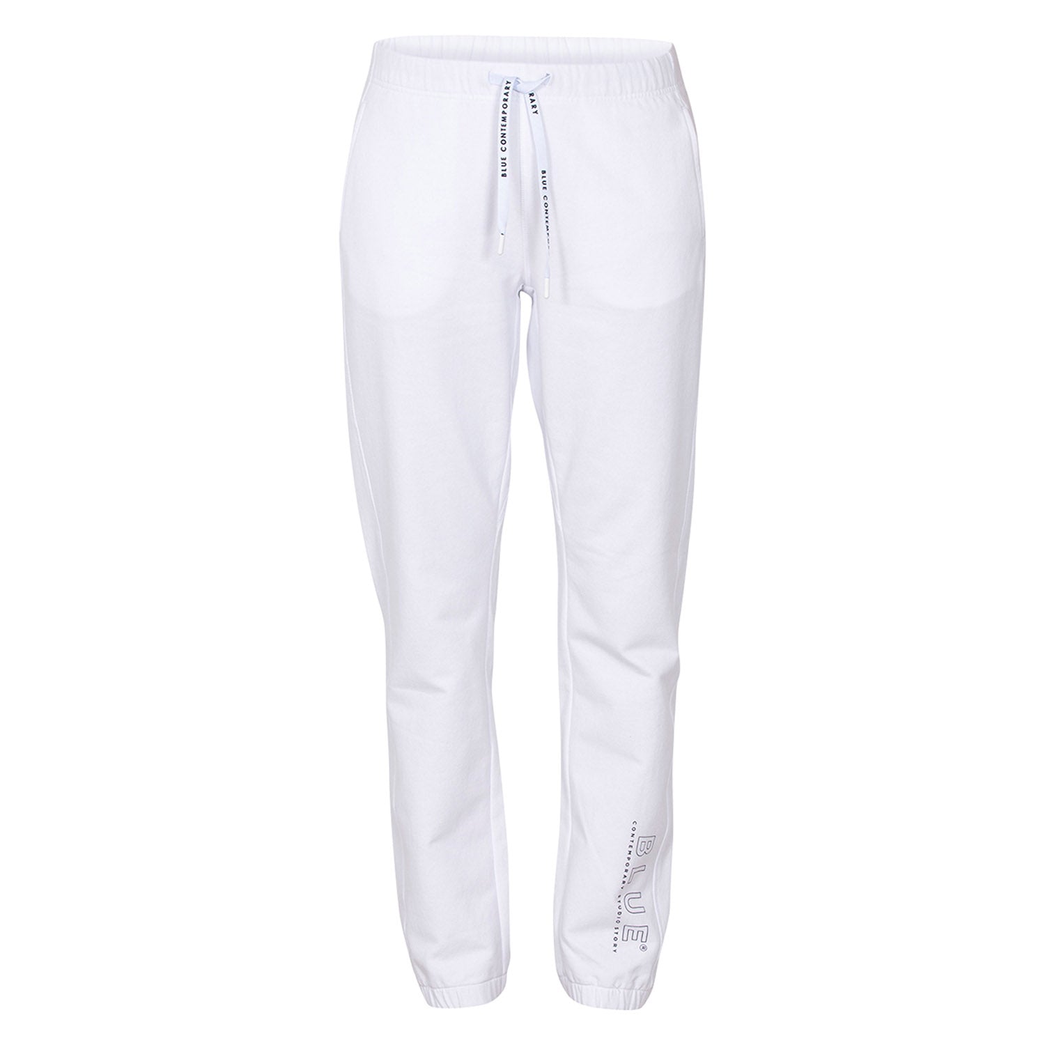 Base Pants Jogger mit Gummizug und Aufdruck aus PIMA Baumwolle
