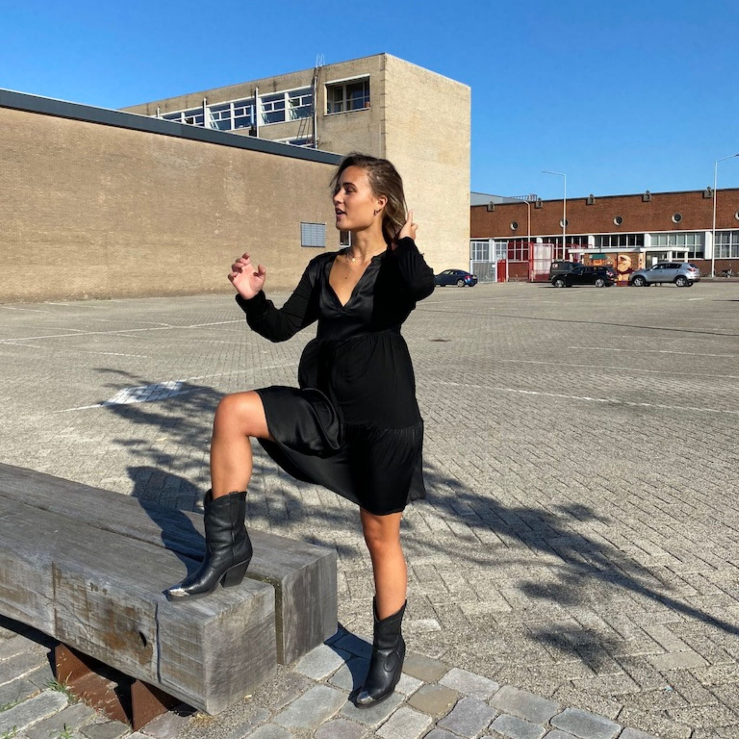 People of 2morrow Mini Kleid Satin "Balze Unito Viscosa"