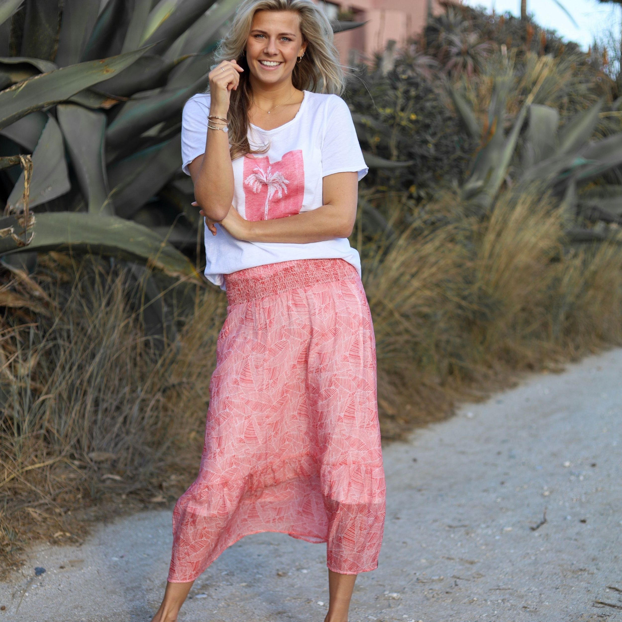 NUKUS T-Shirt "Palm Coral"