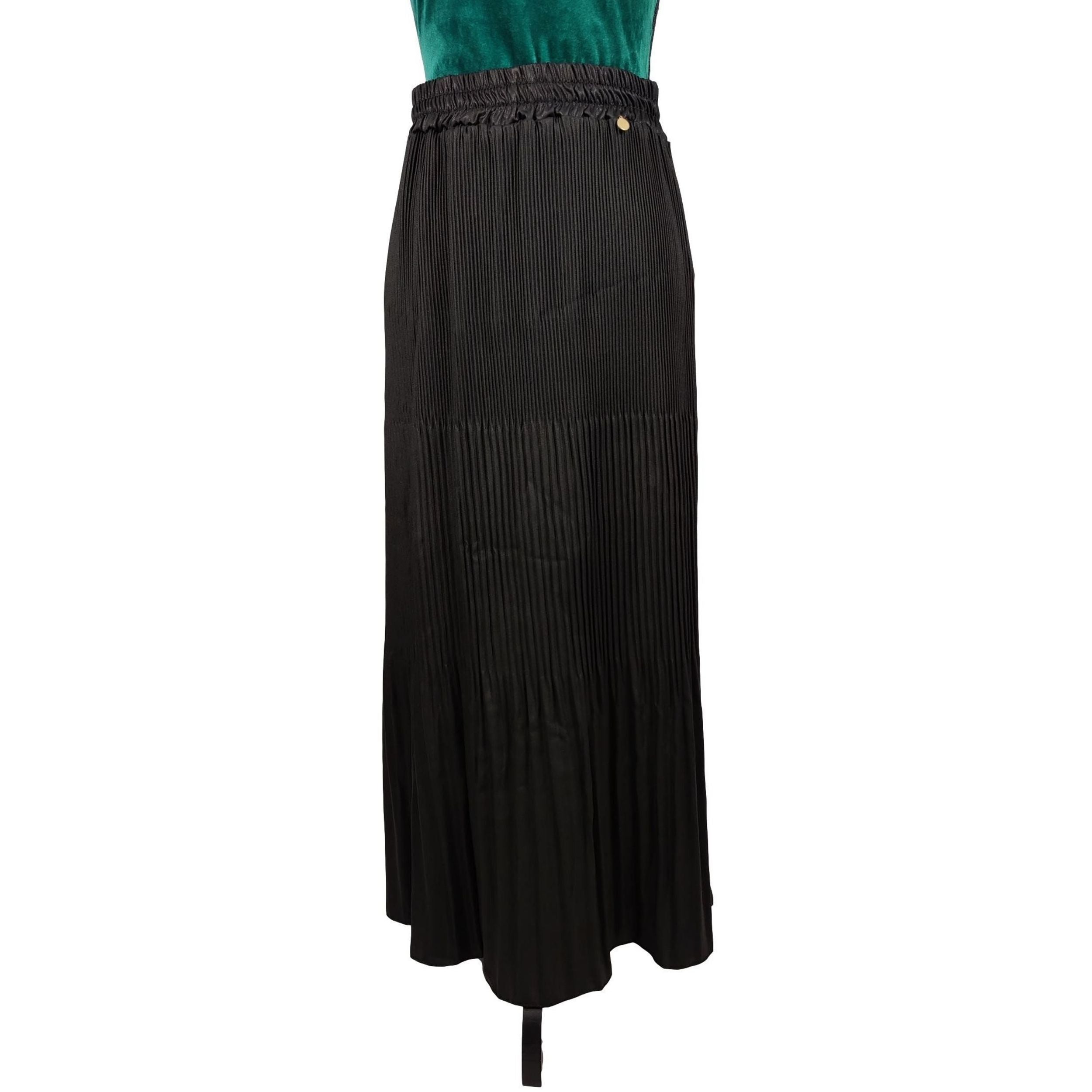 People of 2morrow Plissee Rock Faltenrock Metallic Look Skirt Metallic