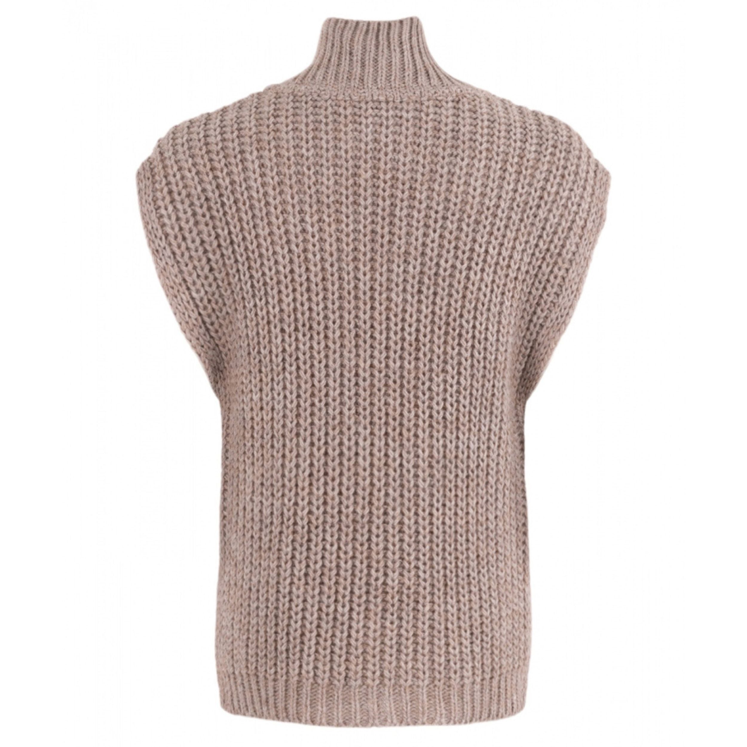 Moscow Design Grobstrickpullunder in Taupe "Fronty"