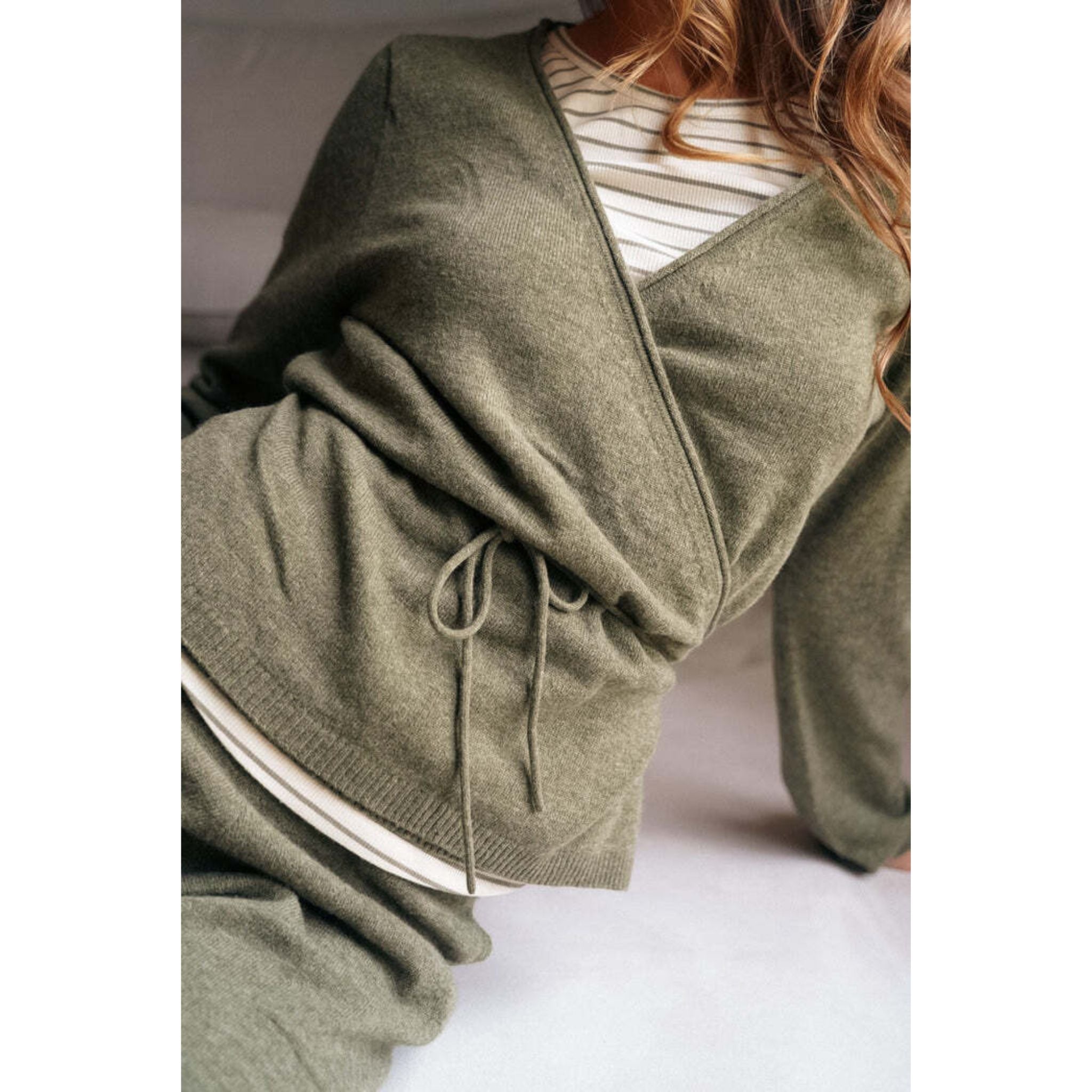 Wickelpullover Blue Sportswear "Spirit Wool Wrap Knit" bequem Wolle