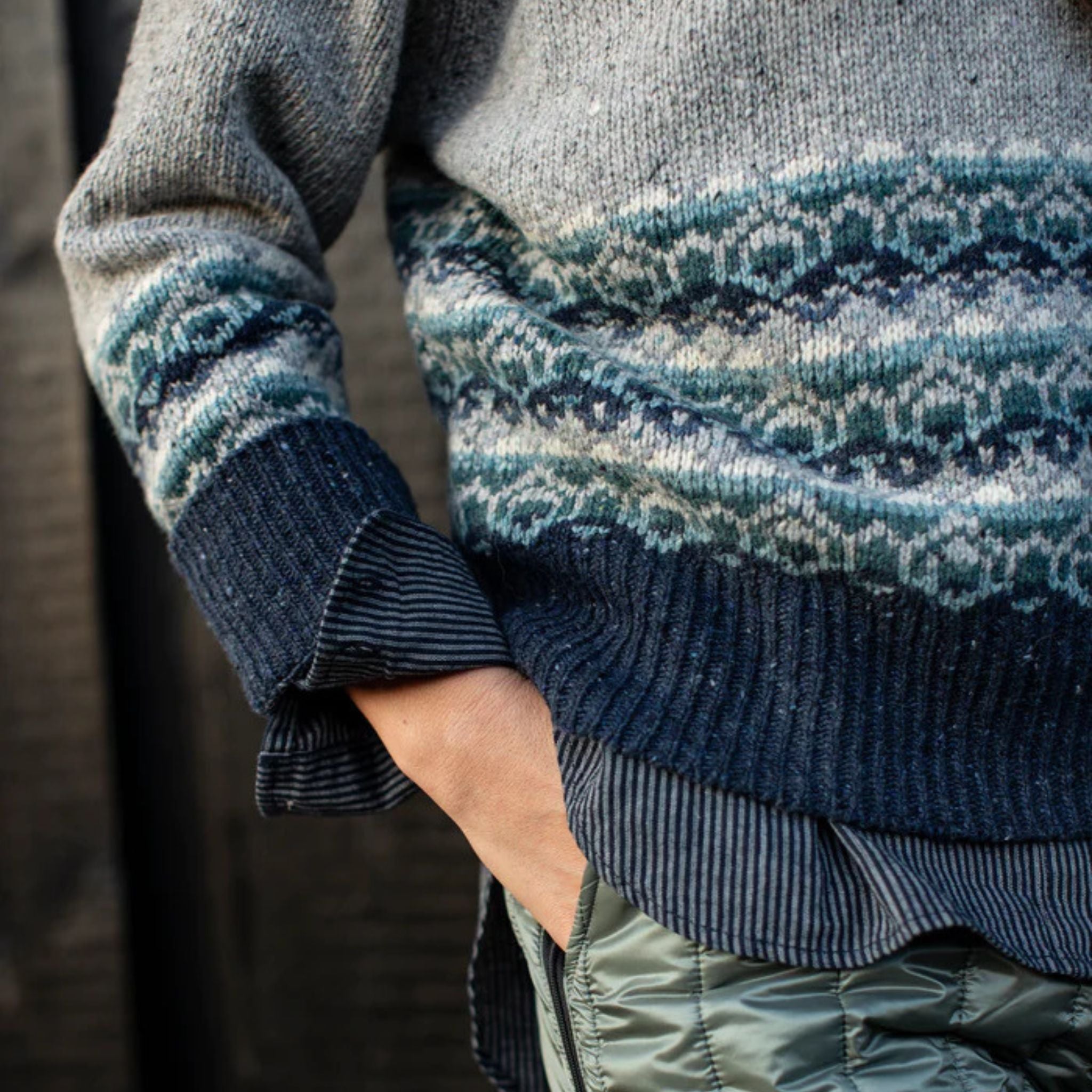 Blue Sportswear Jaquard Strickpullover "Dover Jaquard Knit"
