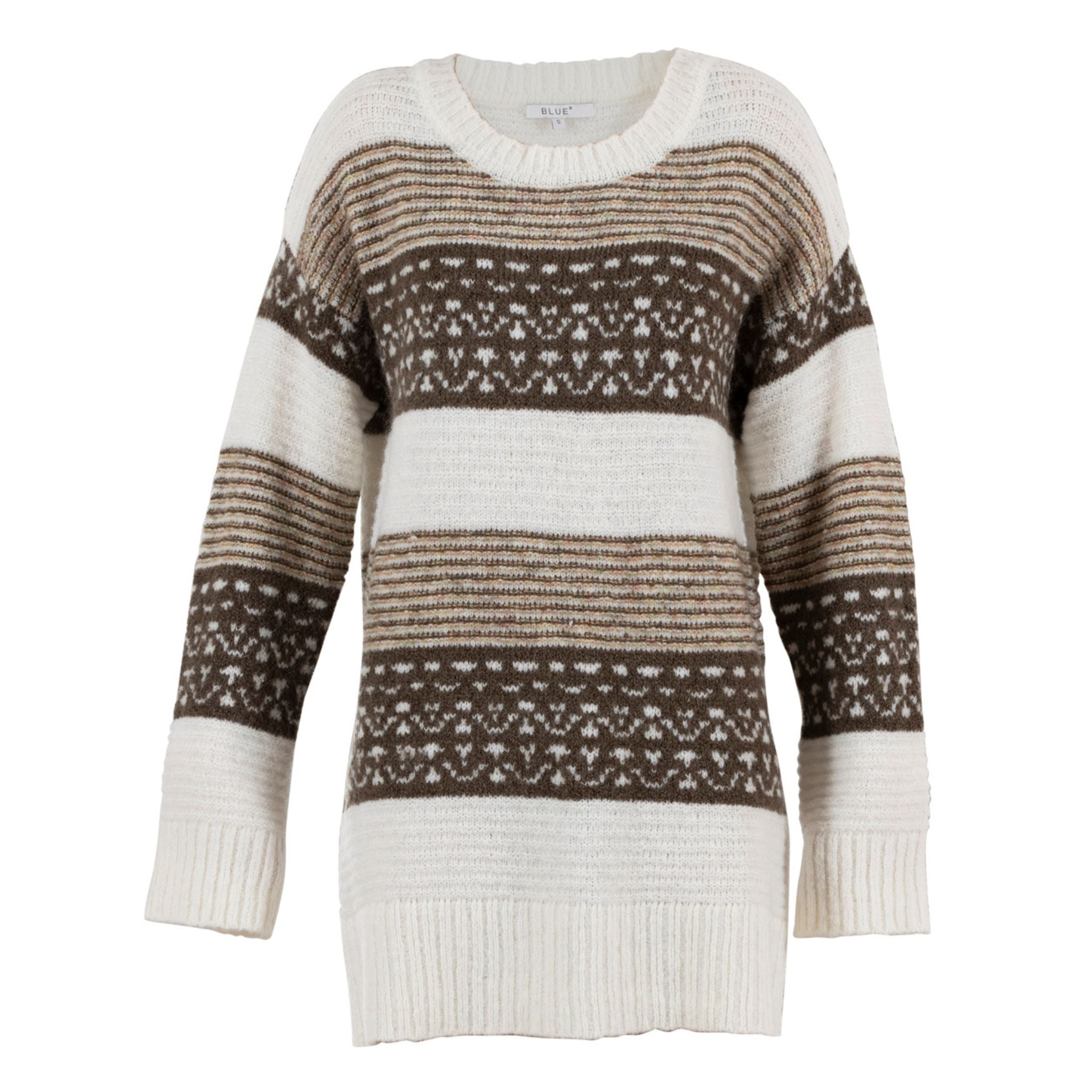 Blue Sportswear langer Strickpullover "Mirabel Jaquard"