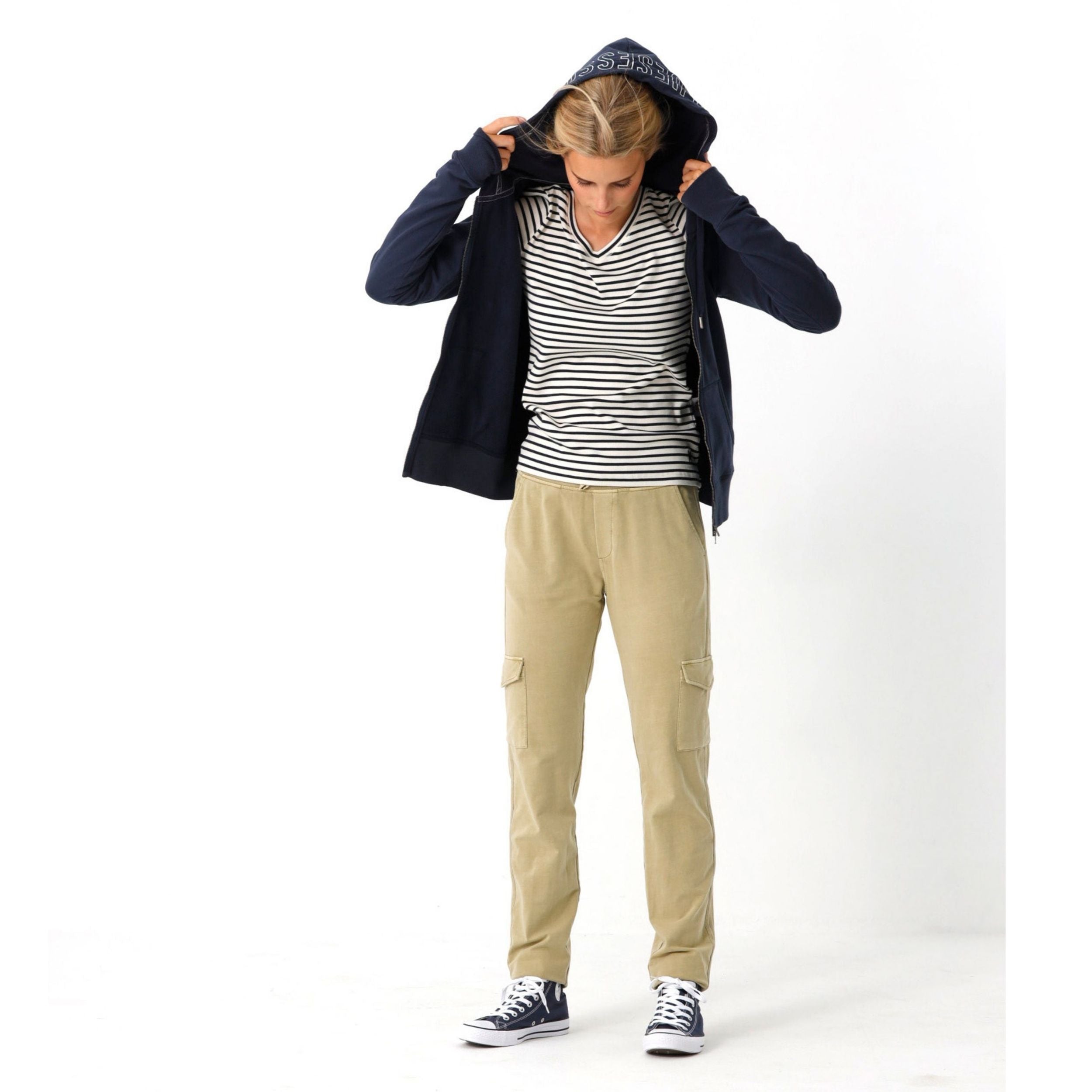 Blue Sportswear Sweat Jacke "Feline Hood Jacket"