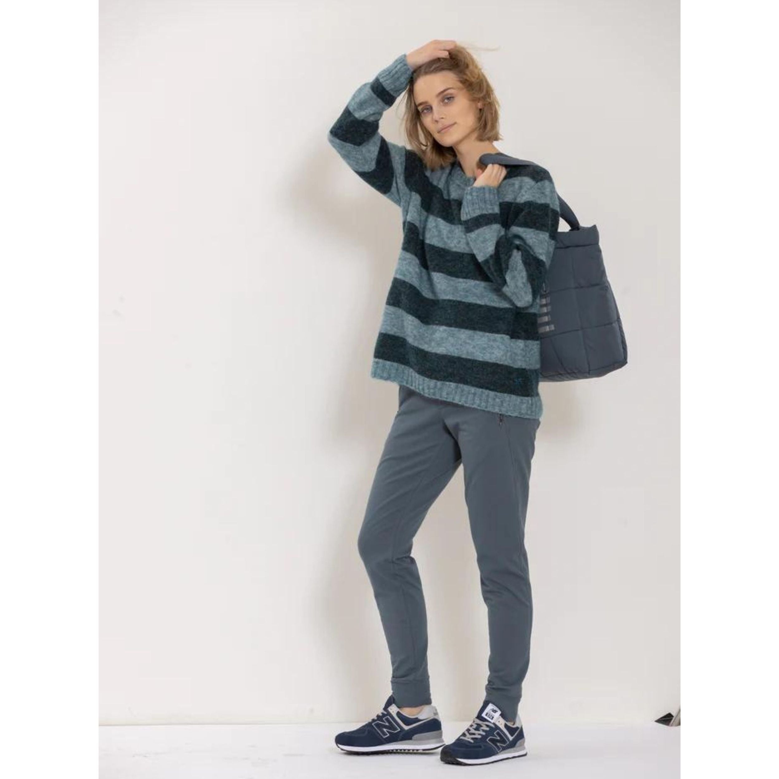 Blue Sportswear Streifenpullover "Rita Striped Knit"