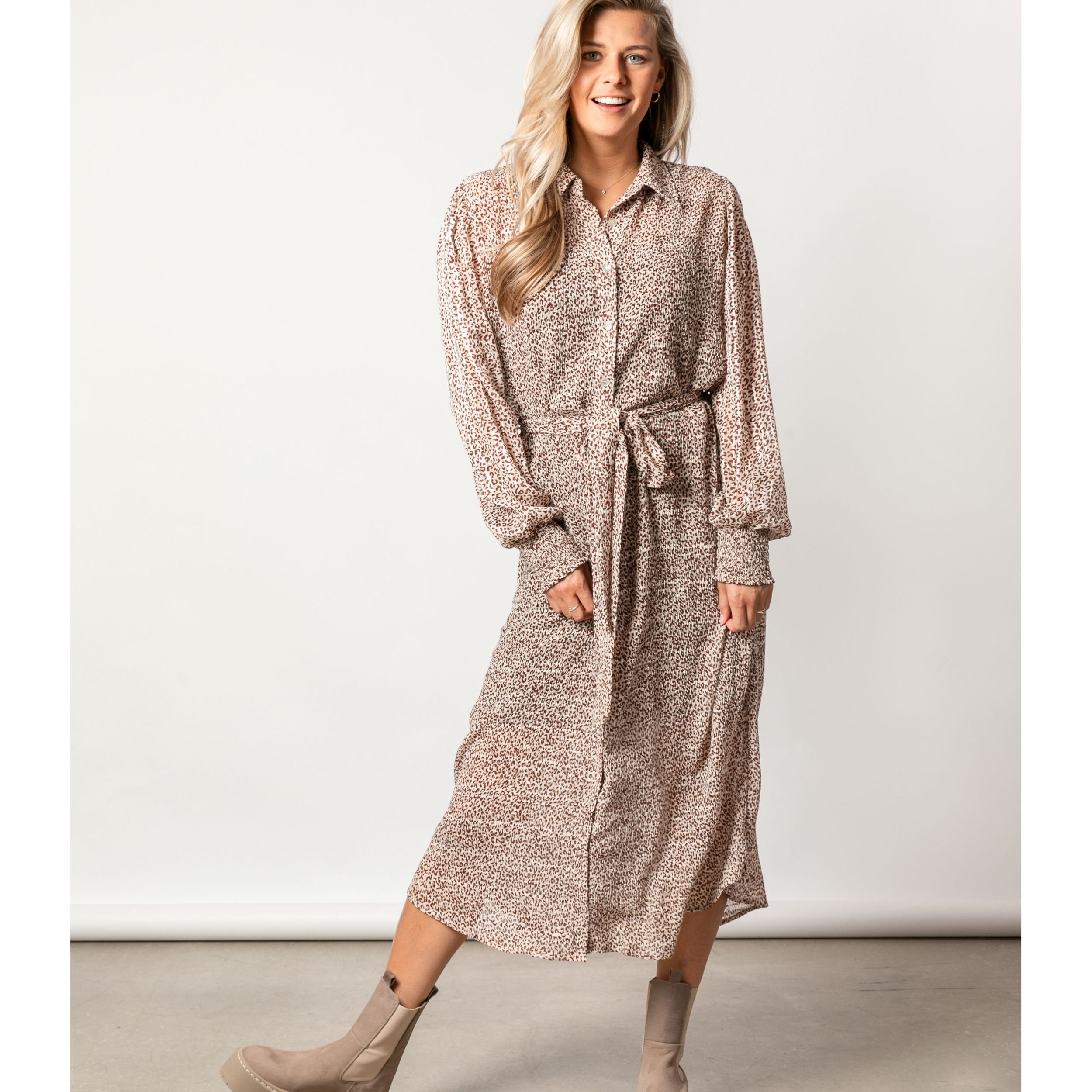 NUKUS Maxi Kleid "San Francisco Leopard Dress"