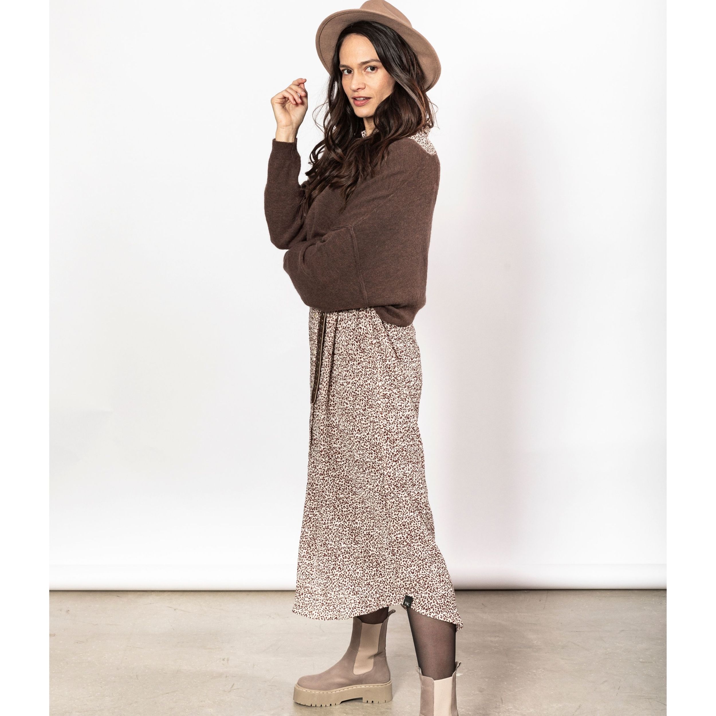 NUKUS Maxi Kleid "San Francisco Leopard Dress"