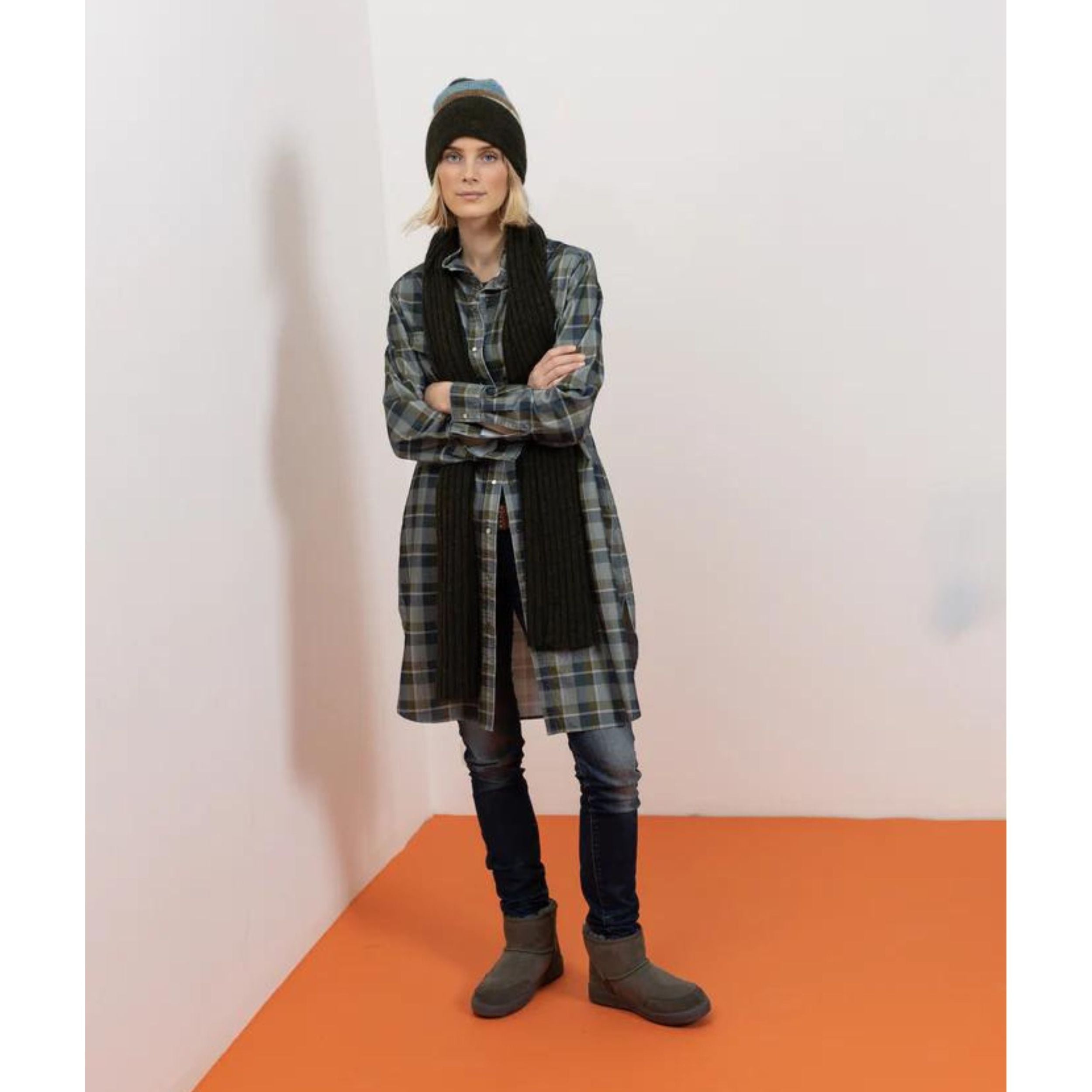 Blue Sportswear Karokleid "Zug Printed Long Corduroy Shirt Dress"