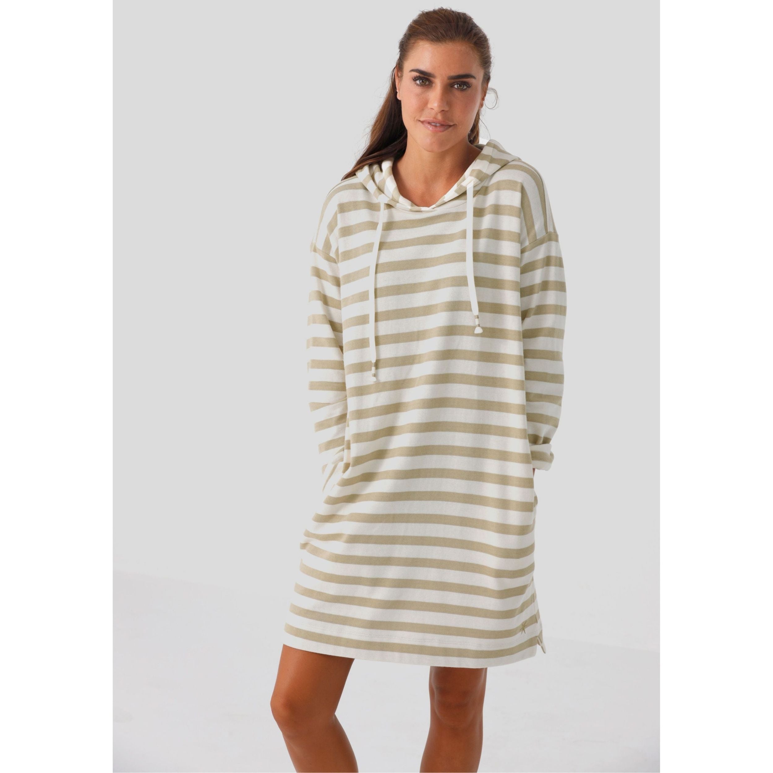 Blue Sportswear Hoodiekleid "San Remo striped Hood Dress"