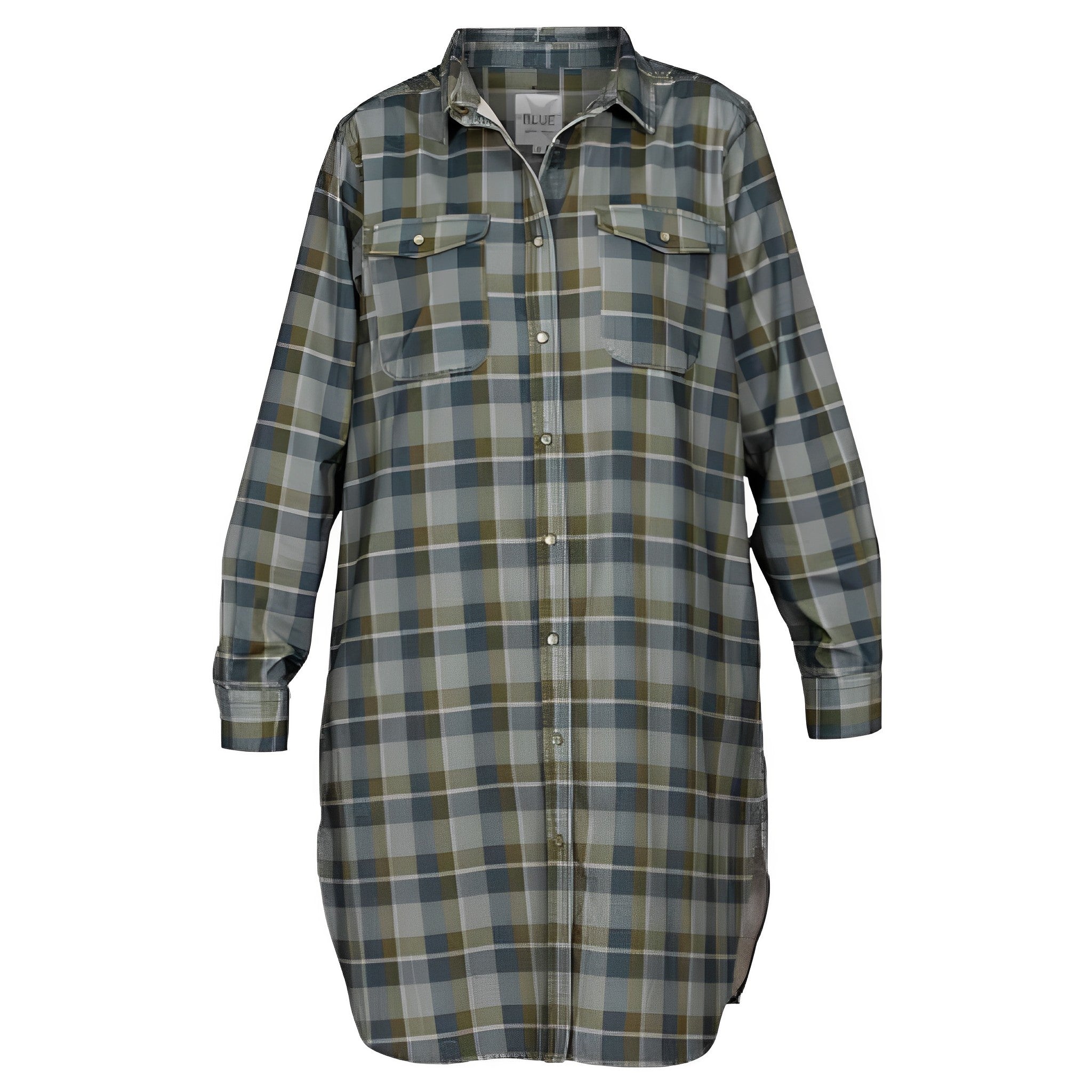Blue Sportswear Karokleid "Zug Printed Long Corduroy Shirt Dress"